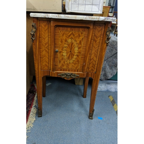 497 - 19th century French marquetry and marble bedside cabinet
Location:RAM