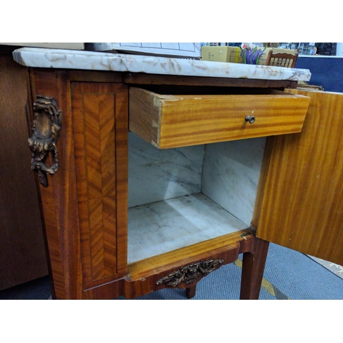 497 - 19th century French marquetry and marble bedside cabinet
Location:RAM