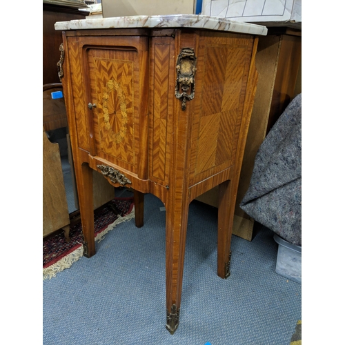 497 - 19th century French marquetry and marble bedside cabinet
Location:RAM