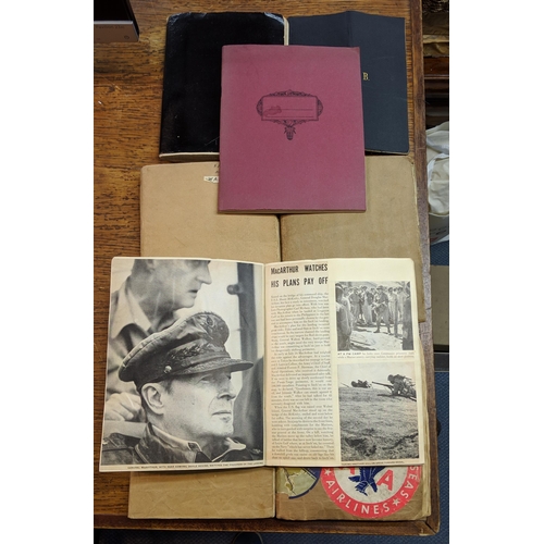 500 - Aviation & RAF related items to include scrapbooks, ephemera and a pair of cufflinks, and mixed book... 