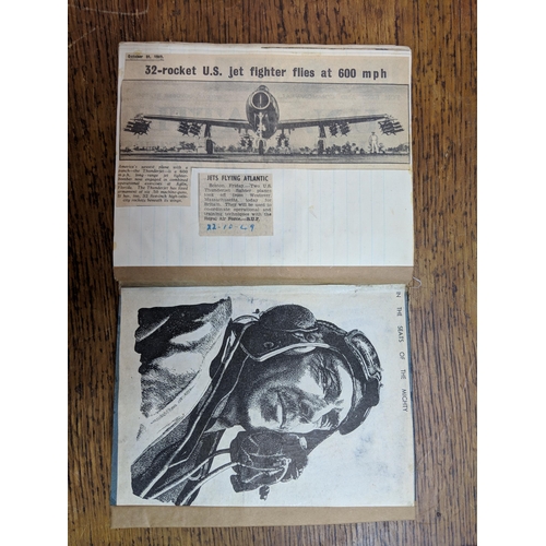 500 - Aviation & RAF related items to include scrapbooks, ephemera and a pair of cufflinks, and mixed book... 