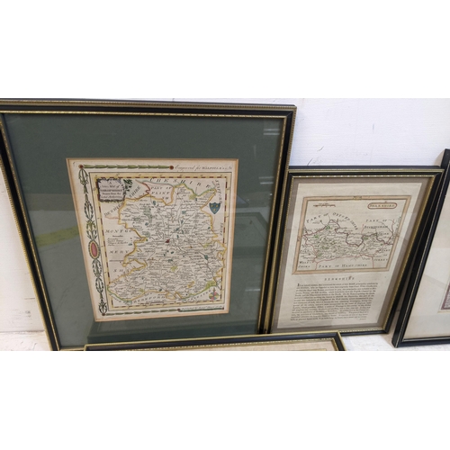 306 - A selection of 17th century and later maps to include a Richard Blome map of Berkshire Location: LAB