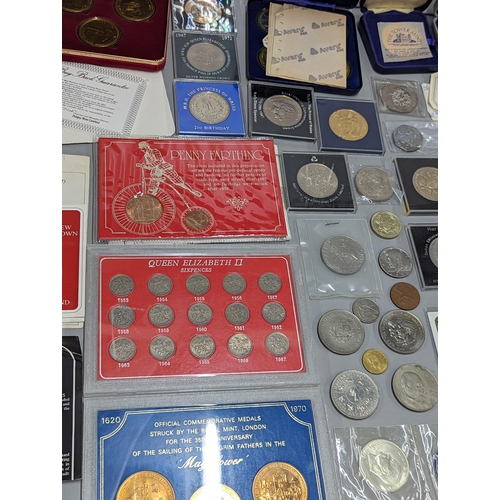 361 - Mixed coins - a collection of commemorative coins and sets to include 1978 UK proof coinage sets, Ca... 