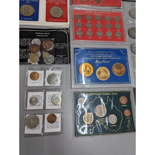 361 - Mixed coins - a collection of commemorative coins and sets to include 1978 UK proof coinage sets, Ca... 