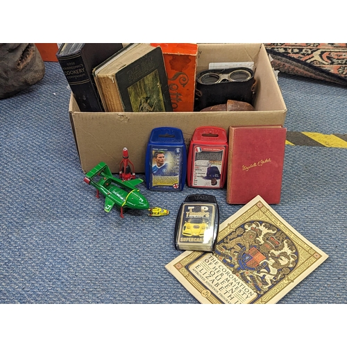 520 - Collectables to include opera glasses, Top Trumps, a Matchbox 1992, Thunderbirds 2 and other items, ... 