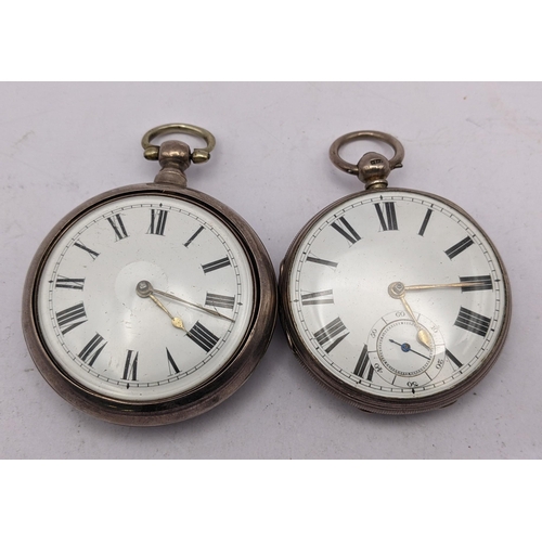 103 - An early 19th century silver cased pocket watch and an open faced Victorian silver pocket watch Loca... 