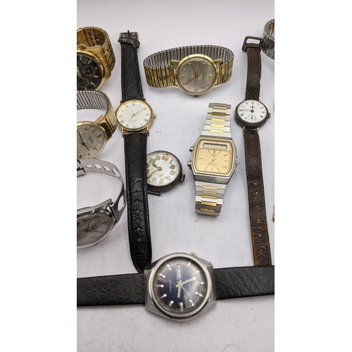 108 - Wristwatches to include a Huntana, trench watch, automatic, Excalibur, Mondaine, and others Location... 