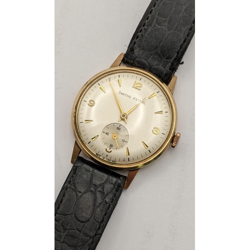 112 - A 1960s Smiths Astral 9ct gold manual wind wristwatch, with original box and paperwork 
Location: CA... 