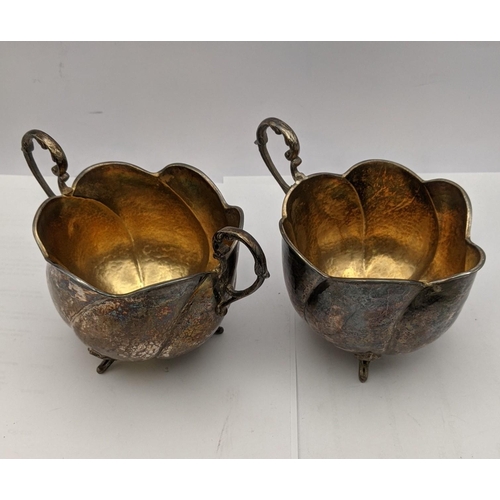 120 - A Middle Eastern silver sugar bowl and cream jug stamped 925 Israel, total weight 173.6g
Location: