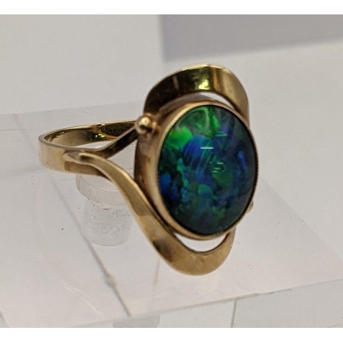 128 - A yellow metal and opal ring tested as 9ct gold total weight 32g
Location: CAB17