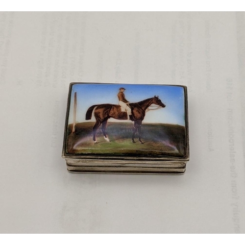 133 - A silver and enamelled snuff box equestrian and jockey
Location: CAB1