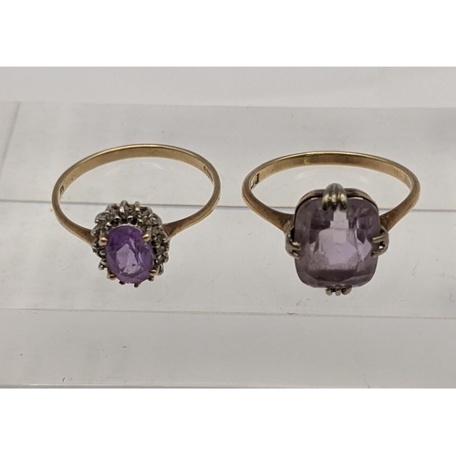 138 - Two 9ct gold and amethyst rings total weight 4.3g
Location: CAB5