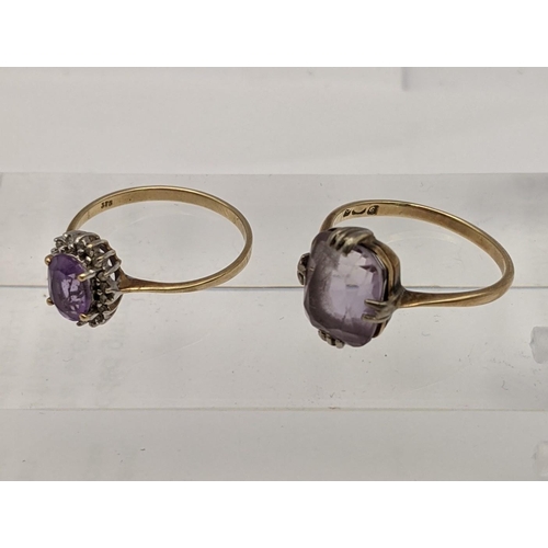 138 - Two 9ct gold and amethyst rings total weight 4.3g
Location: CAB5