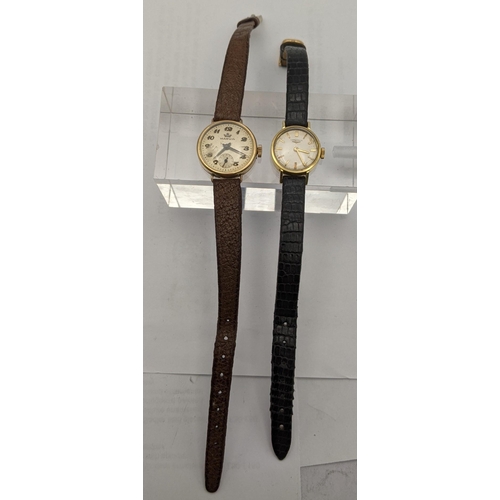 146 - An 18ct gold ladies Longines manual wind wrist watch with a 9ct gold Marvin wrist watch
Location: CA... 