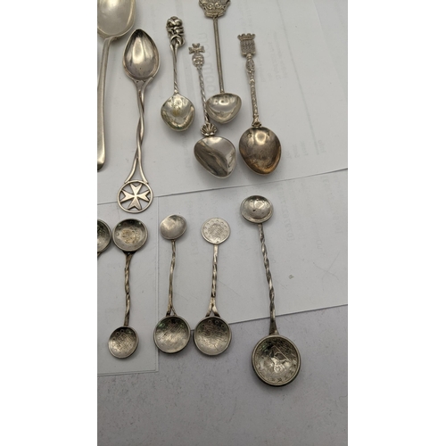 160 - Decorative collectors spoons to include examples with crowns, figures, shields and Turkish Ottoman c... 