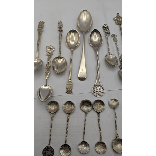 160 - Decorative collectors spoons to include examples with crowns, figures, shields and Turkish Ottoman c... 