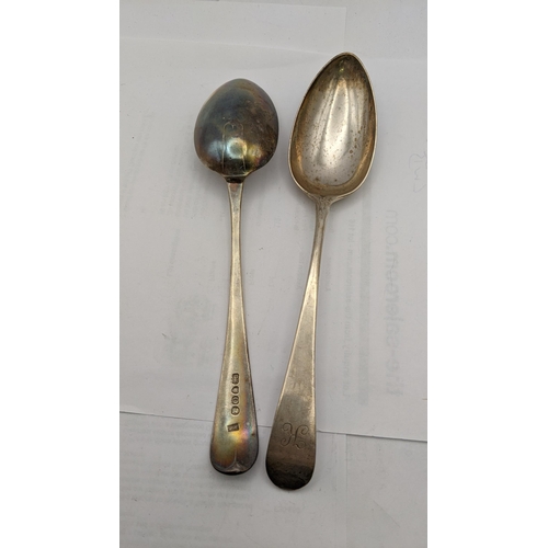 185 - A pair of London 1809 silver table spoons, total weight 115.3g
Location: