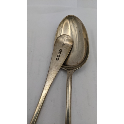 191 - A pair of silver table spoons hallmarked London 1845, total weight 137g
Location: