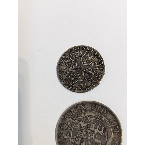 401 - United Kingdom - mixed Georgian silver coinage to include 1819 half crown, pair of 1787 shillings, 1... 