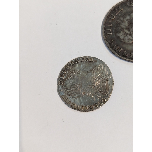 401 - United Kingdom - mixed Georgian silver coinage to include 1819 half crown, pair of 1787 shillings, 1... 