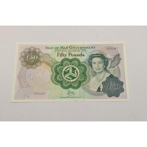 404 - United Kingdom - Elizabeth II (1952-2022), banknote - Isle of Man Government, W. Dawson, £50/fifty p... 