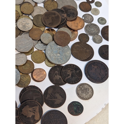 406 - Mixed coins - a large collection of British and World coins to include George I (1714-1727), shillin... 