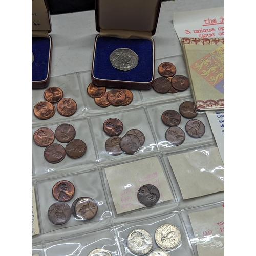 487 - A large collection of British and world coins to include Victorian and later pennies, a quantity of ... 