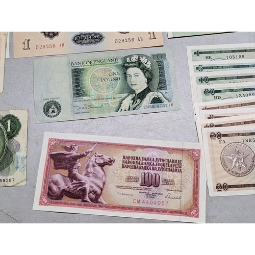 488 - Banknotes - a large collection of Cuban Foreign Exchange banknotes 1-100 Peso. British examples to i... 