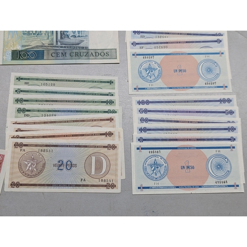 488 - Banknotes - a large collection of Cuban Foreign Exchange banknotes 1-100 Peso. British examples to i... 