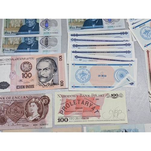 488 - Banknotes - a large collection of Cuban Foreign Exchange banknotes 1-100 Peso. British examples to i... 