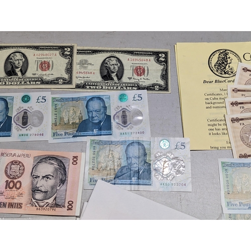 488 - Banknotes - a large collection of Cuban Foreign Exchange banknotes 1-100 Peso. British examples to i... 