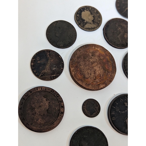 62 - United Kingdom - copper coinage - mixed copper pennies, half pennies, farthings and half farthings G... 