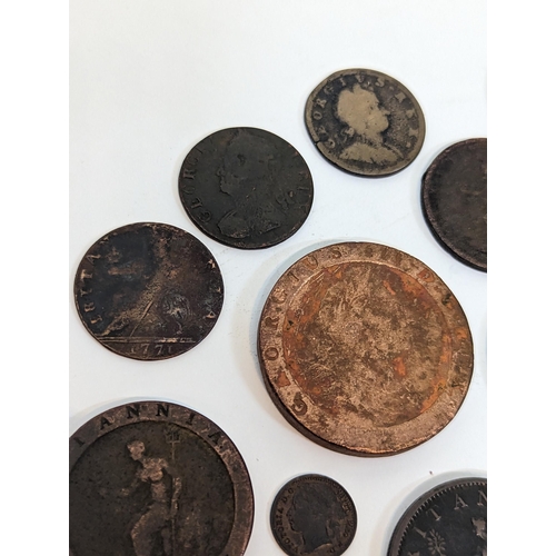 62 - United Kingdom - copper coinage - mixed copper pennies, half pennies, farthings and half farthings G... 