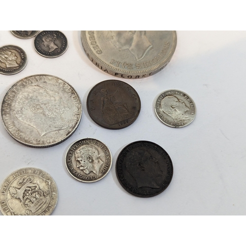 63 - British Coins - a mixed group of late 19th/early 20th century examples to include mixed maundy 1861 ... 