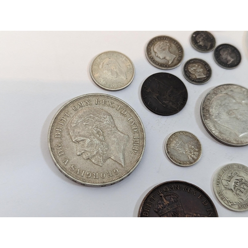 63 - British Coins - a mixed group of late 19th/early 20th century examples to include mixed maundy 1861 ... 