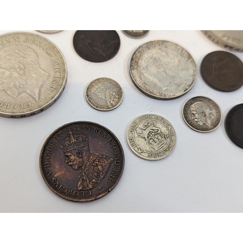 63 - British Coins - a mixed group of late 19th/early 20th century examples to include mixed maundy 1861 ... 