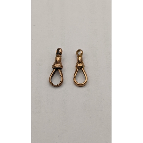 95 - Two 9ct gold dog clip clasps, total weight 3.1g
Location: CAB3