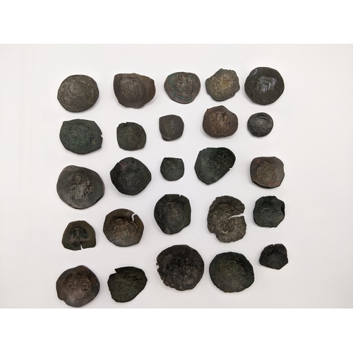 478 - Byzantine Empire - Trachy / Trachea coins, A collection of 25 in various sizes and conditions
Locati... 