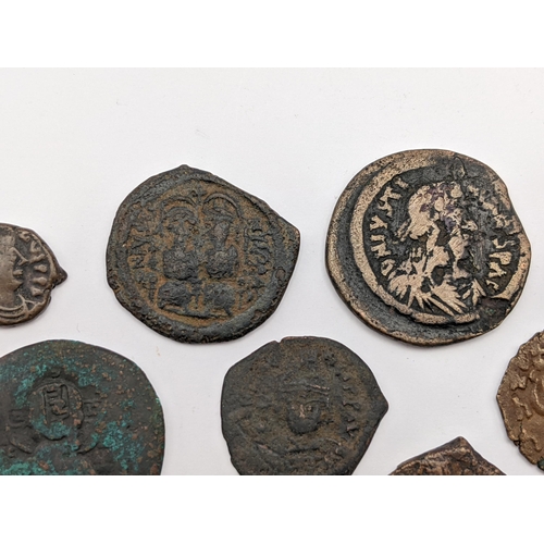 479 - Byzantine Empire - Mixed copper and bronze coinage to include NIKO 40 Nummi, Follis, Half Follis and... 