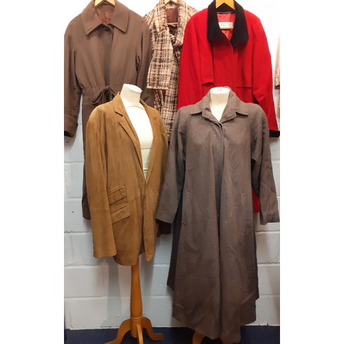 65 - Late 20th century coats to include a Crombie gents brown suede jacket size Large (44