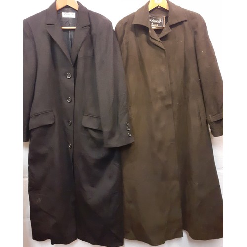 66 - A quantity of 1970's-1990's ladies coats to include a Cojana brown suede swing coat 36