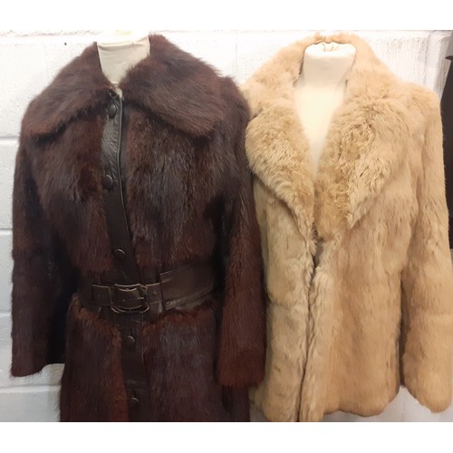 79 - A 1960's/70's French brown mink coat, 36