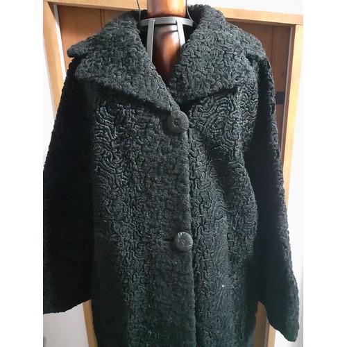 85 - Two mid 20th Century ladies coats comprising a mid 20th Century navy woollen St Andrew's Ambulance S... 