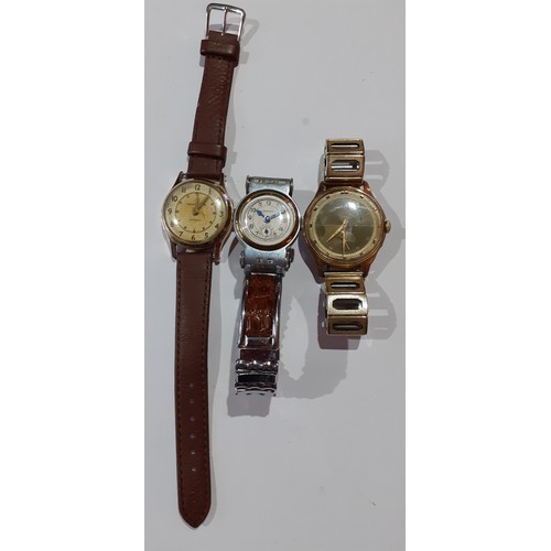 97 - Three vintage gents watches to include Springbok, Smiths and an Ingersol Triumph. Location:R1.4