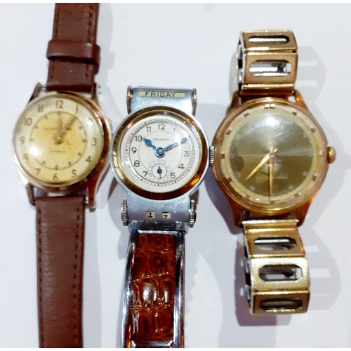 97 - Three vintage gents watches to include Springbok, Smiths and an Ingersol Triumph. Location:R1.4