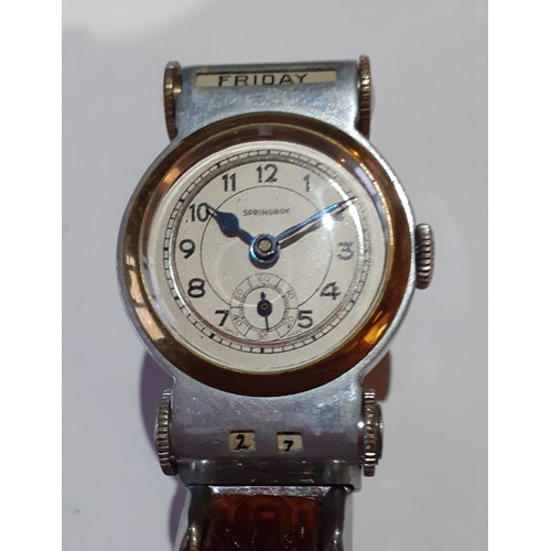 97 - Three vintage gents watches to include Springbok, Smiths and an Ingersol Triumph. Location:R1.4