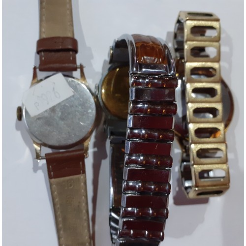 97 - Three vintage gents watches to include Springbok, Smiths and an Ingersol Triumph. Location:R1.4