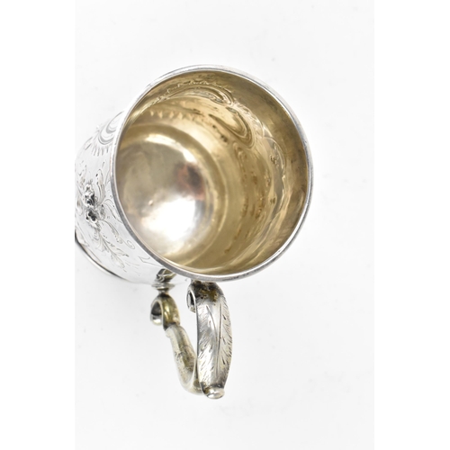 210 - A George II silver tankard by Richard Gurney & Co, London 1755, of baluster form with central c-scro... 