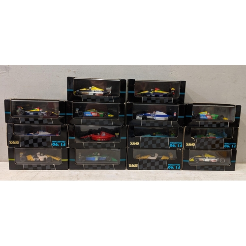 132 - A collection of 14 Onyx model F1 190 cars to include elf mobil and others, Williams FW15 limited edi... 