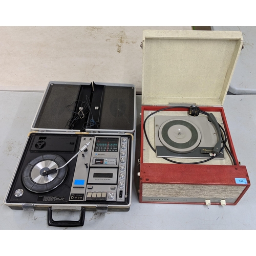 144 - A Dansette Thames and a Sanyo solid state stereo music centre record players. Sanyo model G23IIKL-2
... 